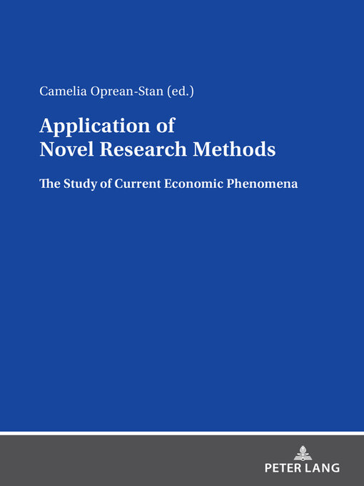 Title details for Application of Novel Research Methods by Camelia Oprean Stan - Available